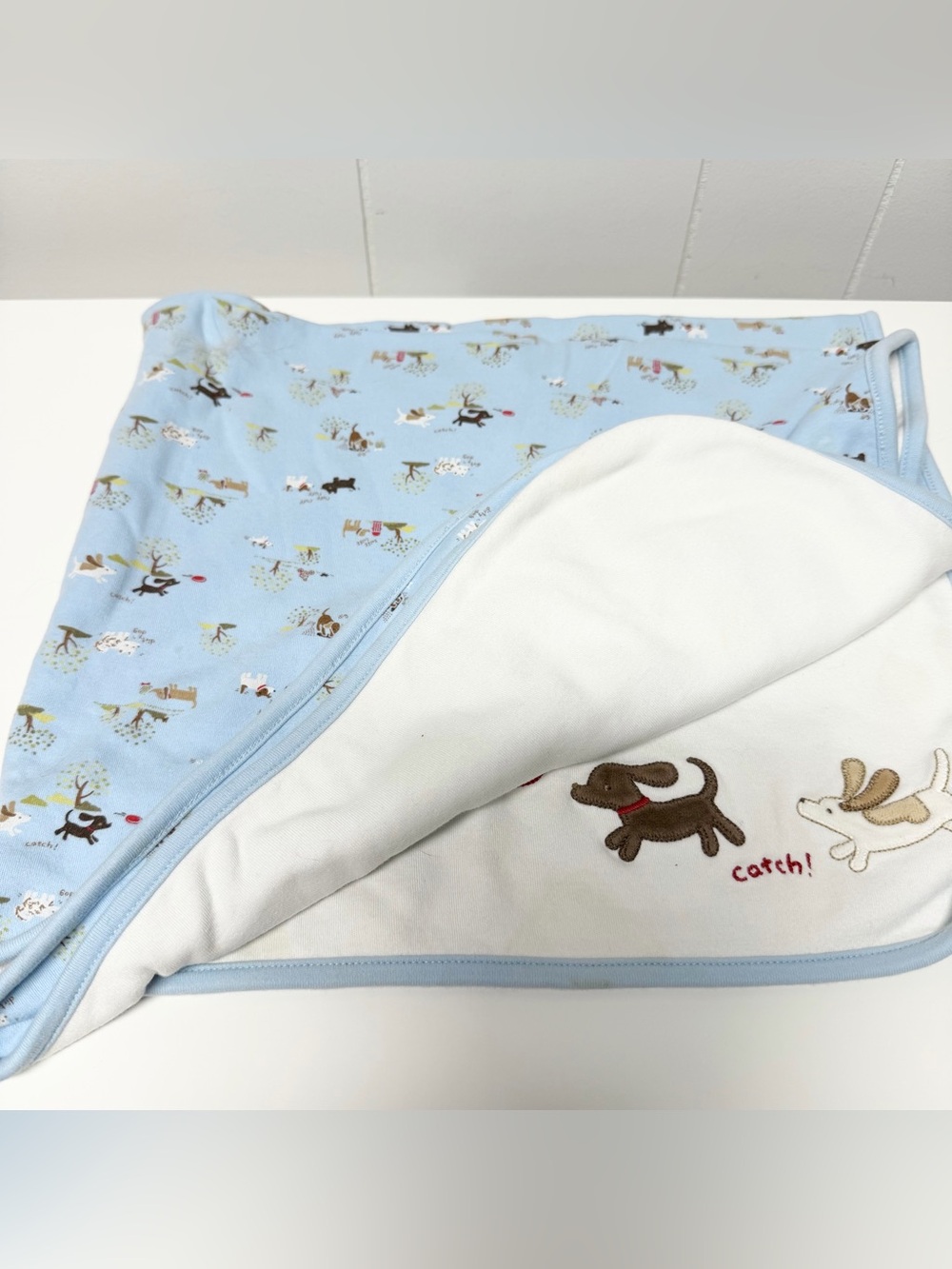 Vintage 2007 Gymboree Ruff Ruff Doggy Reversible Blanket